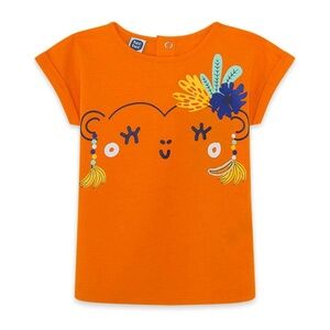 Orange Graphic Tee for Kids